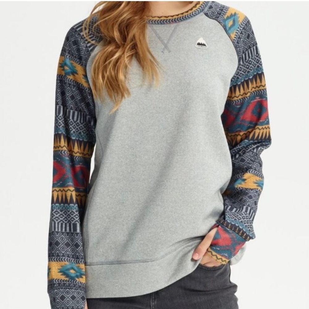 Burton Oak Crewneck Sweater Sweatshirt Fleece Sz S